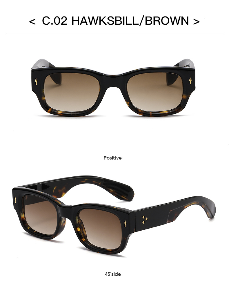 60g Weight Full Frame Glasses Structure Sunglasses Classification Ac, UV400 Protection Lens Material Square Glasses Style Casual, Travel, Selfie Occasion Solid Color Pattern All Seasons Season Women's Gender Retro, Sweet Style Retro Sweet Solid Color Ac UV400 Protection Square Full Frame Women's Sunglasses 2