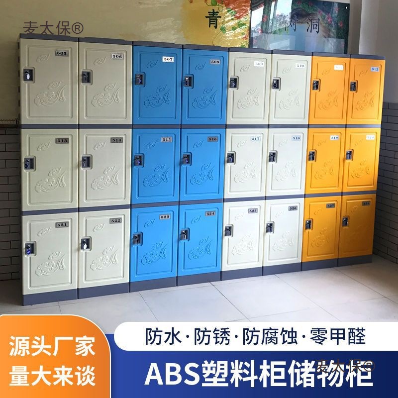ABS塑料更衣柜健身房游泳馆洗浴中心浴室桑拿房防水柜员工麦太保