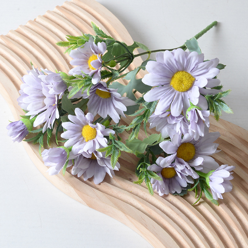 Flor artificial mango haz de sol crisantemo tela de seda pequeño mango ramo Margarita crisantemo holandés fotografía hogar boda accesorios de fotografía