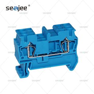 ST-2.5BU Blue pull-back spring self-locking wiring terminal C45 guide rail installation cage straight-through terminal block