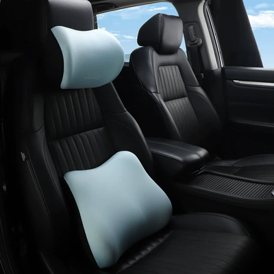 Pillow Lumbar Support, Headrest - blue-headrest-lumbar-pillow