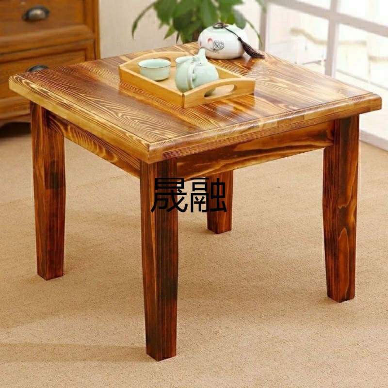 Ya四方形饭桌实木餐桌家用小户型小方桌矮桌简约现代全实木四人饭