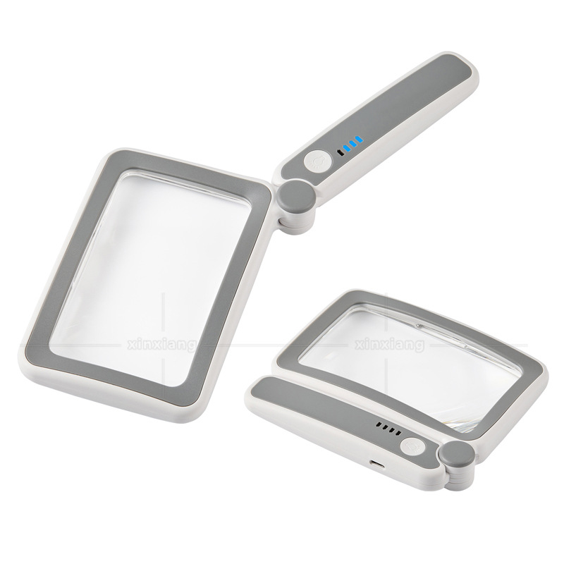 Charging model 12LED handheld old man reading book folding…