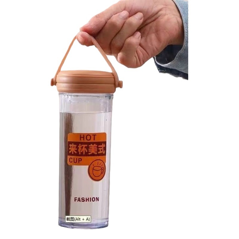 Futong 717 nueva taza de plástico portátil de estilo coreano taza de agua de plástico PC Copa DE LA Juventud 600ml taza de deportes portátil