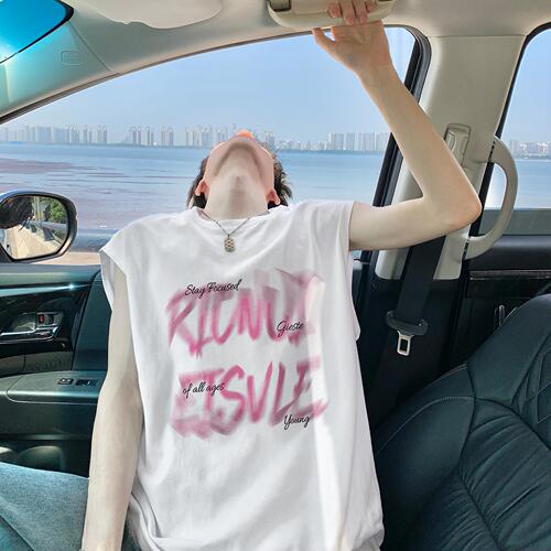 Sleeveless T-shirt for Men, 2025 New Arrival, Summer Trendy, American Style, for Teenagers, Middle School and High School Students—Tank Top Basketball Vest