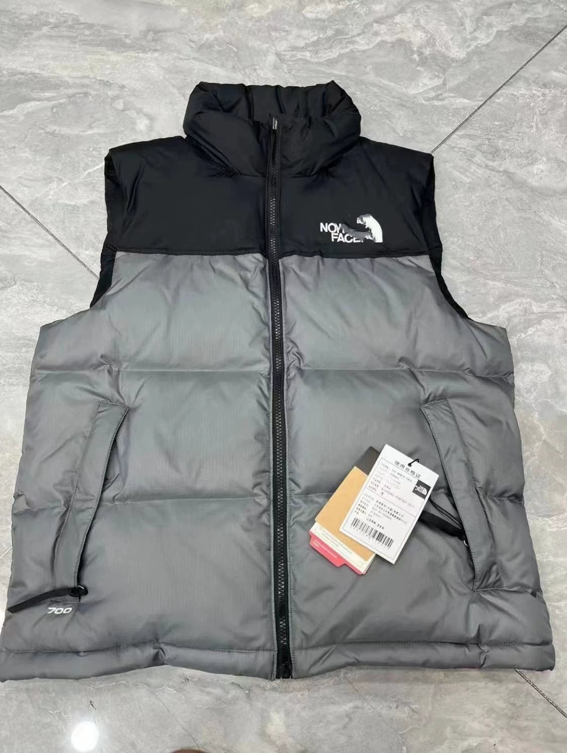 Down jacket, demi-season vest for men and women for beloved, with embroidery, increased thickness, loose fit