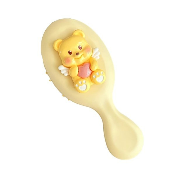 かわいい漫画風クマのエアバッグコーム、柔らかくて可愛い、女の子らしい、携帯用エアクッションコーム（女性用）|undefined
