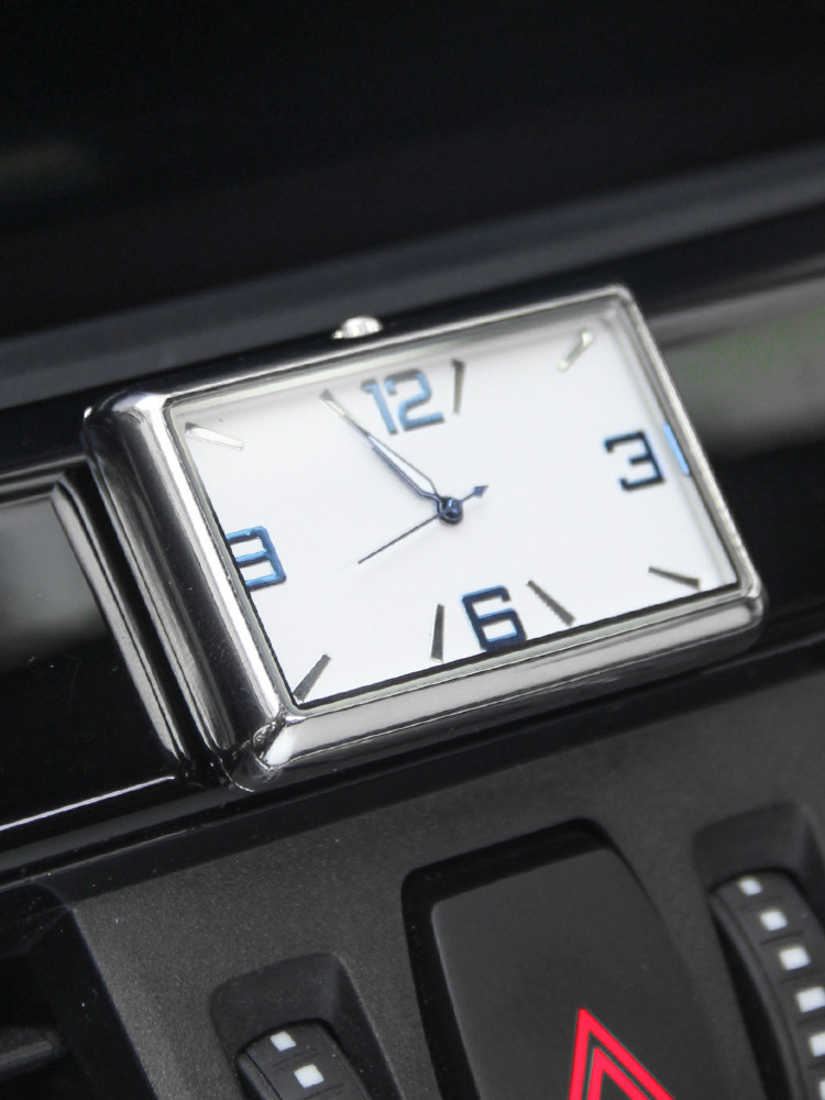 Reloj de coche cualquier pegatina con un clic Inicio cuadrado personalidad reloj de cuarzo reloj creativo suministros de coche image 8