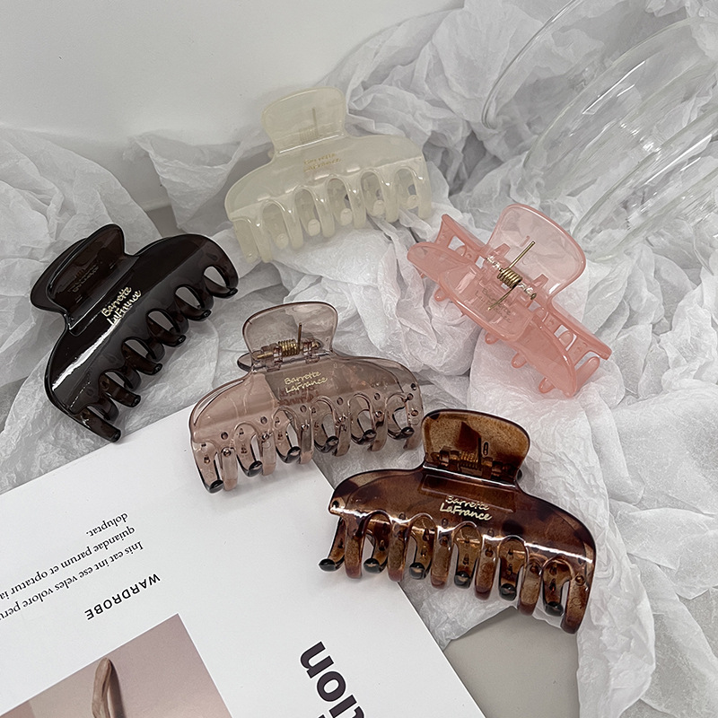 Korean Style Hair Clip, Hair Clip, Transparent Grab Clip, Female Shark Clip, Elegant and High-End Hair Clip, Hair Clip