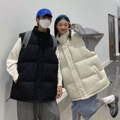 Men's Vest, 2022 Autumn/Winter Style, Korean Style, Casual, Warm, Stand Collar, Sleeveless, Trendy Vest for Teenagers and Couples