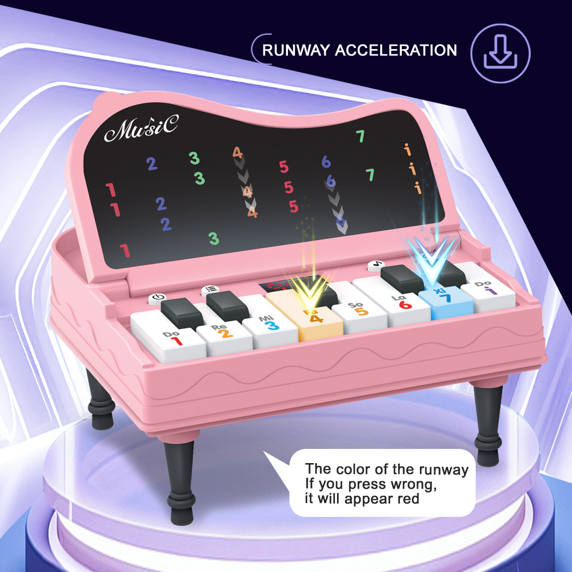 Mini piano transfronterizo juguetes infantiles simulación de piano de escritorio juguetes tocando piano electrónico juguetes bolsos colgantes