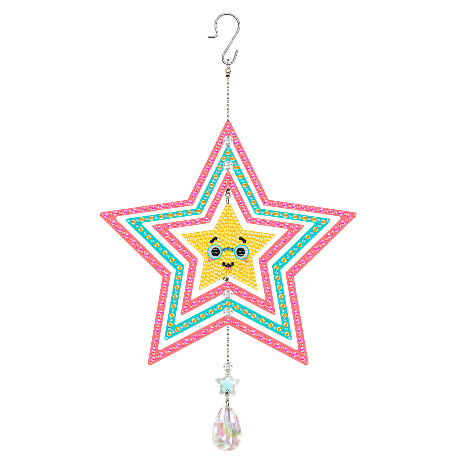 Pintura de diamantes DIY marca tridimensional campana de viento perlas puntos de perforación 5D completo perforación de diamantes colgantes acrílicos pintura