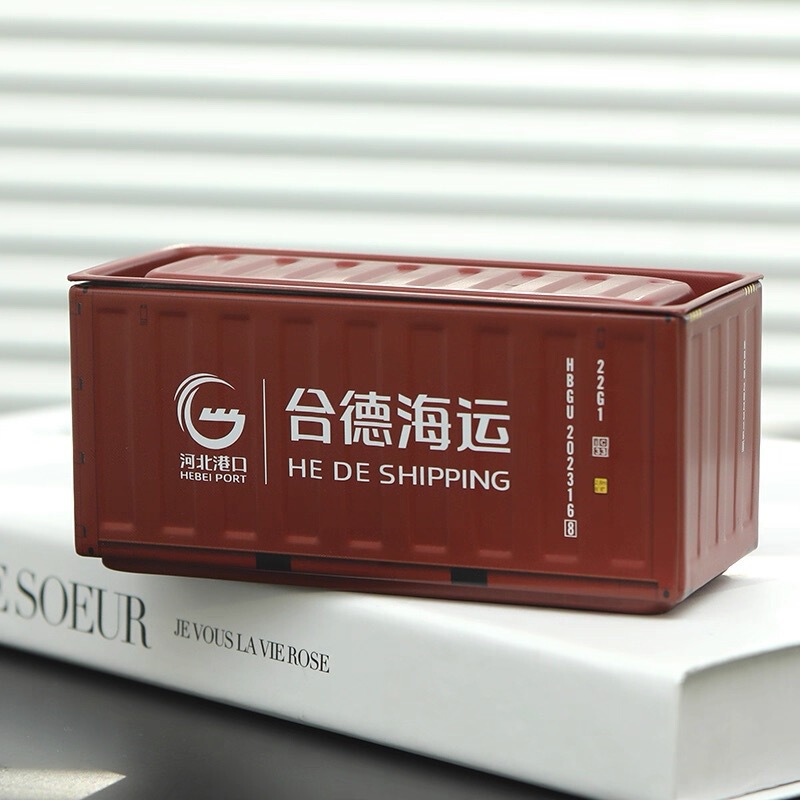跨境迷你集装箱收纳盒合金微缩模型摆件桌搭盲盒萌粒收纳工业风货|undefined