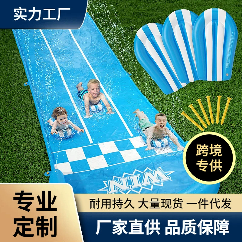 Водные горки ПВК скольжения брызг воды детей ПВК Амазонки новые на открытом воздухе скольжения спринклера лужайки раздувные