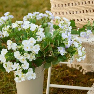 Simulated jasmine small fresh decorative fake flower pastoral style begonia flower silk flower outdoor bar living room restaurant