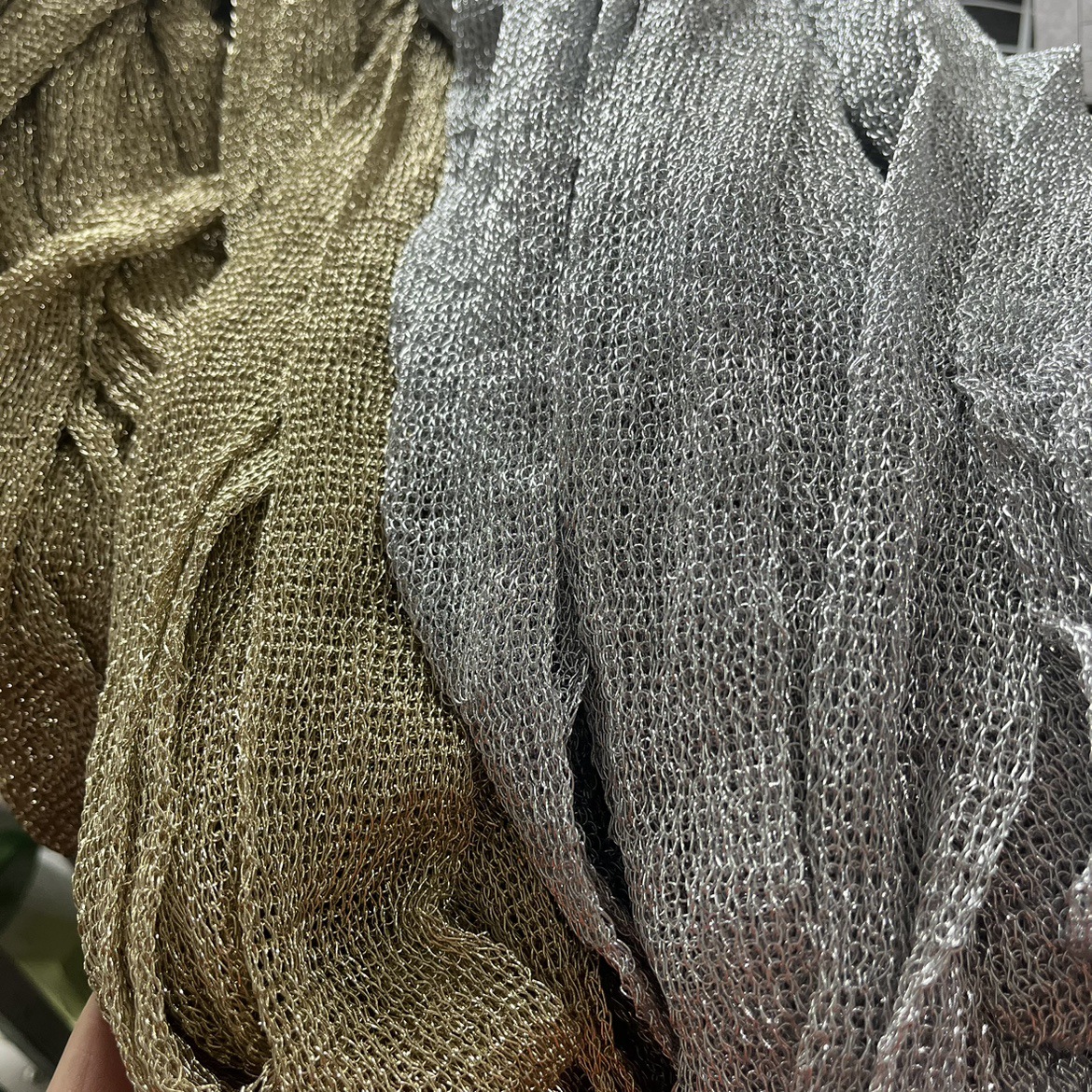 黑色金丝网银丝金丝可伸缩收缩圆筒宽边卷边网带扁形加密织带花边