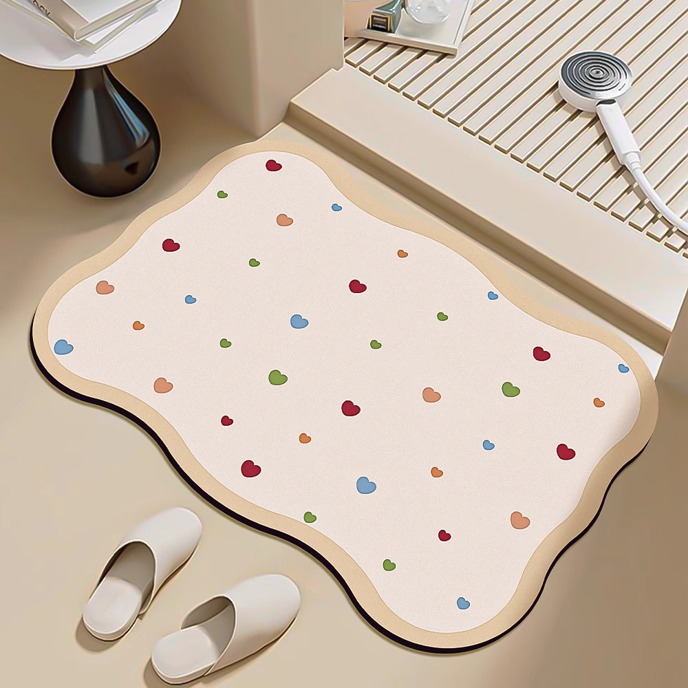 Alfombrilla de baño baño inodoro antideslizante y absorbente de agua puerta fuerte baño baño de barro de diatomeas alfombra de secado rápido baño