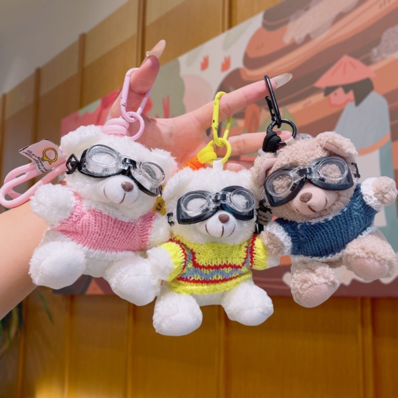 漫画ぬいぐるみトレンディクールクマキーホルダースクールバッグ小さなペンダントかわいいカップルバッグ人形キーホルダー小さなギフト|undefined