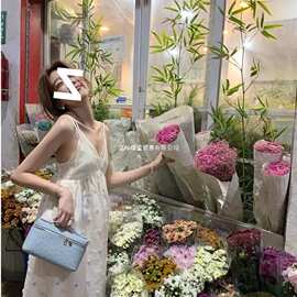 夏天绝美绣花吊带裙女2026年新款法式小个子森系初恋裙v领连衣裙