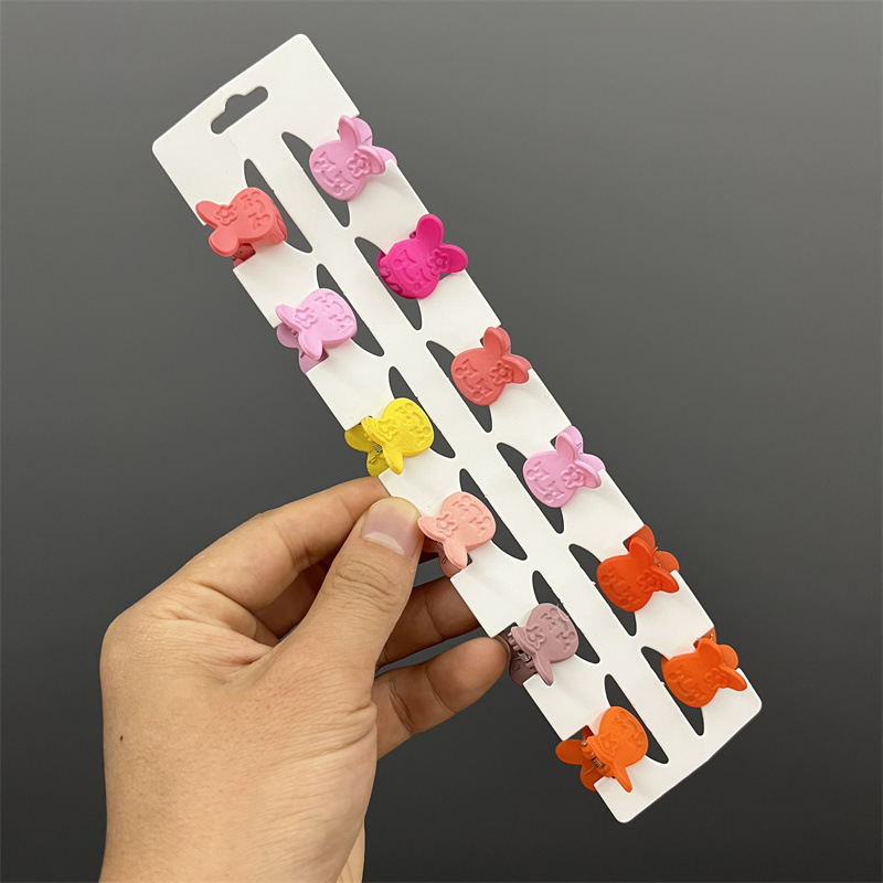 Kp848六卡位抓夹包装卡片6卡装鲨鱼夹卡片儿童发绳套卡吊牌卡片