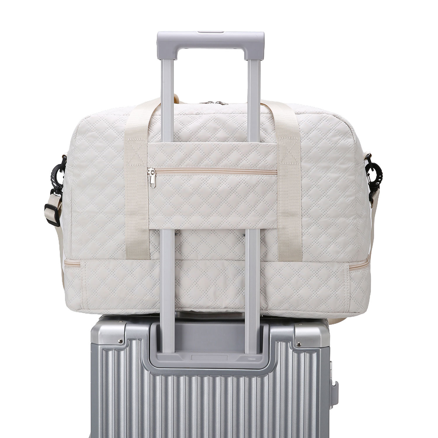 Bolsa de ejercicios cuadrilátero de diamante separación seca y húmeda bolsa de viaje deportiva bolsa de mano bolsa de ejercicios de gran capacidad bolsa de ocio para mujeres