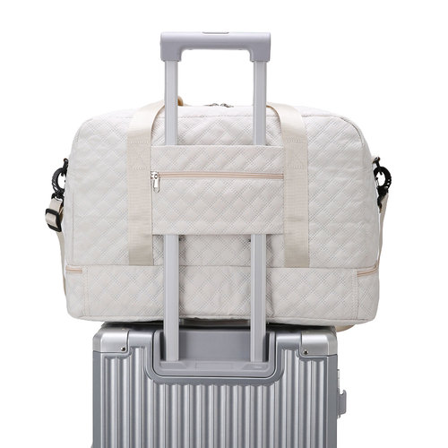 Fitness bag, rhombus plaid dry and wet separation, sports bag, handbag, large-capacity fitness bag, casual, waiting for labor bag, female
