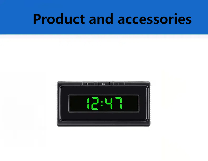 Car Electronic Clock, Car Clock Thermometer, Digital Display, Luminous Multifunctional Car Electronic Watch