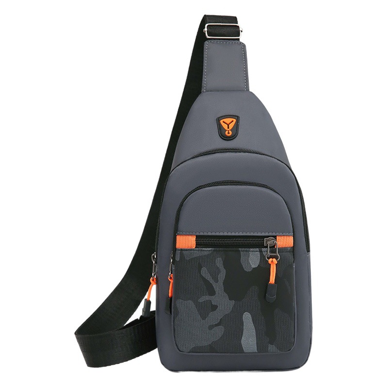 Bolso de pecho de moda para hombres 2026 nuevo impermeable, multicapa, multicolor, bolso de cintura simple al por mayor