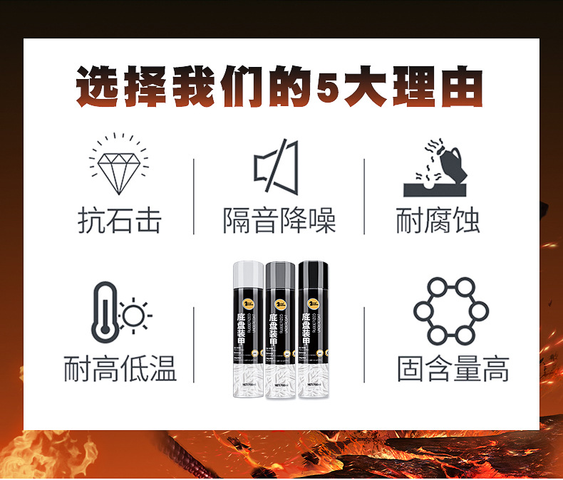 Undercarriage Armor Self-Spraying Car Undercarriage Anti-Corrosion and Anti-Collision Resin Rubber Anti-Rust Anti-Aging Soundproof Particle Spray Agent