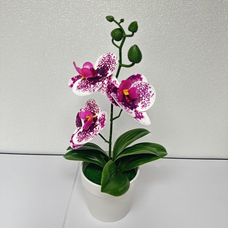 クロスボーダーのシミュレーション胡蝶蘭盆栽花付きデスクトップ装飾プラスチック造花盆栽撮影植木鉢置物花頭|undefined