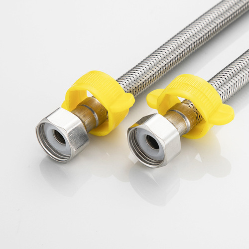 304 stainless steel braided hose faucet angle valve toilet water heater hot and cold metal water inlet pipe explosion-proof and pressure-resistant