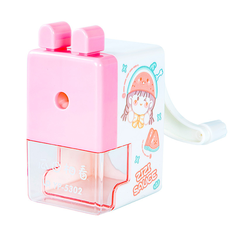 YP-5302 fruta niña Sacapuntas de lápiz de mano de los niños pluma automática alimentación sacapuntas Sacapuntas de lápiz de forma Linda