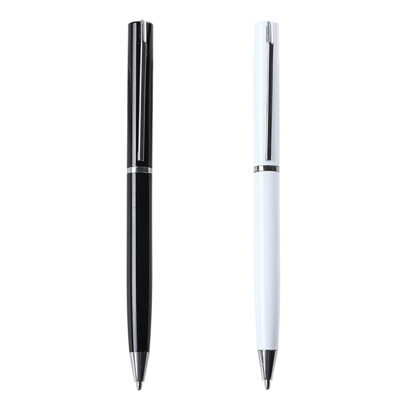 En stock bolígrafo de hotel pluma fina pluma de firma de metal regalo de negocios letras Logotipo de alta gama de publicidad pluma de metal