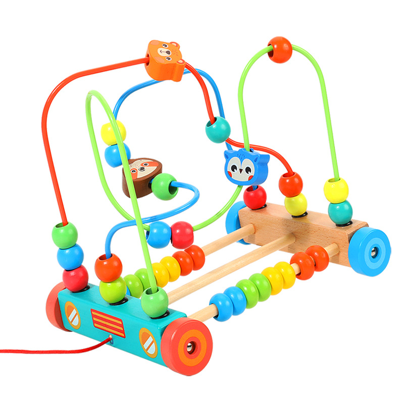 Bola de Animal multifuncional para niños que tira del coche infantil Walker niños y niñas Bebé 0-3 años de edad juguetes de madera