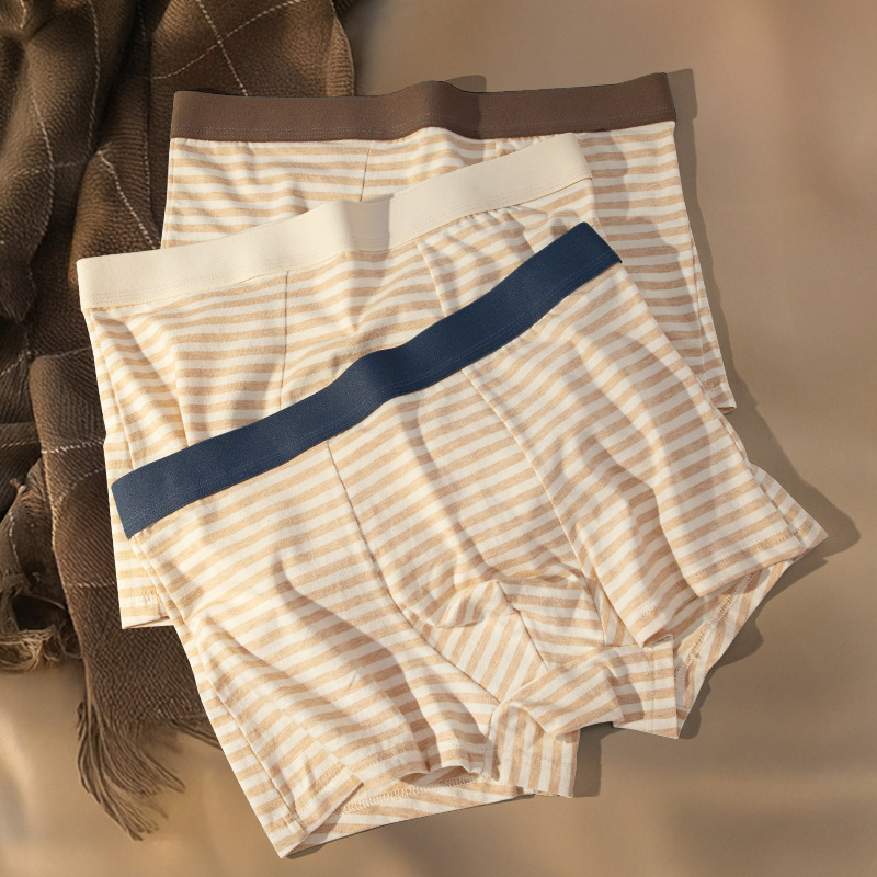 7A grado antibacteriano sin teñido algodón de color de ángulo plano pantalones interiores de hombre respirables mallas de entrepierna media cintura de los jóvenes niños quads