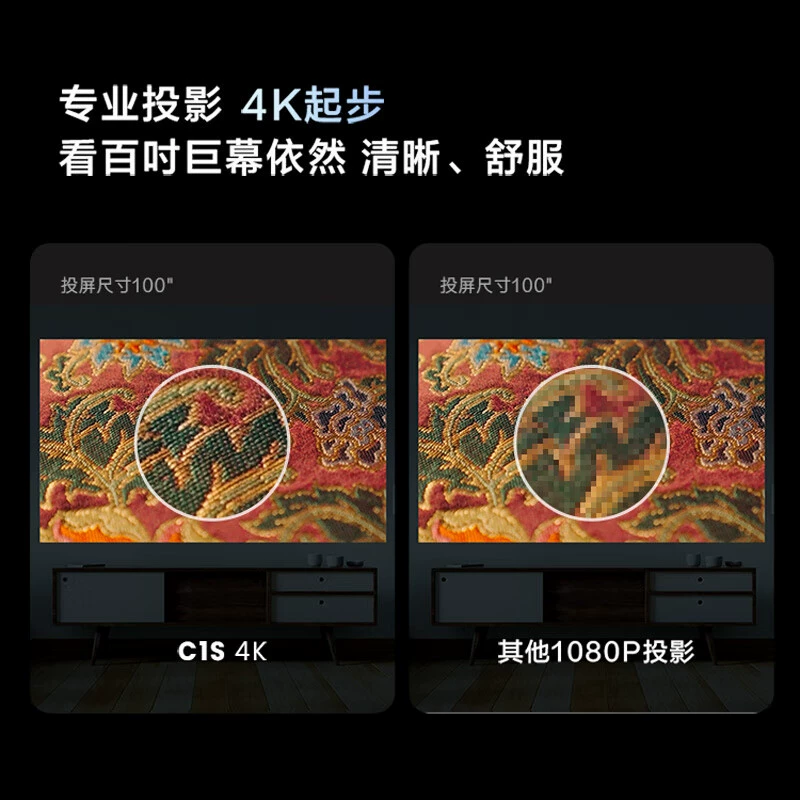 Проектор домашнего кинотеатра VIDDA C1S Hisense 4K цветной лазерный трипольный (трёхцветный)