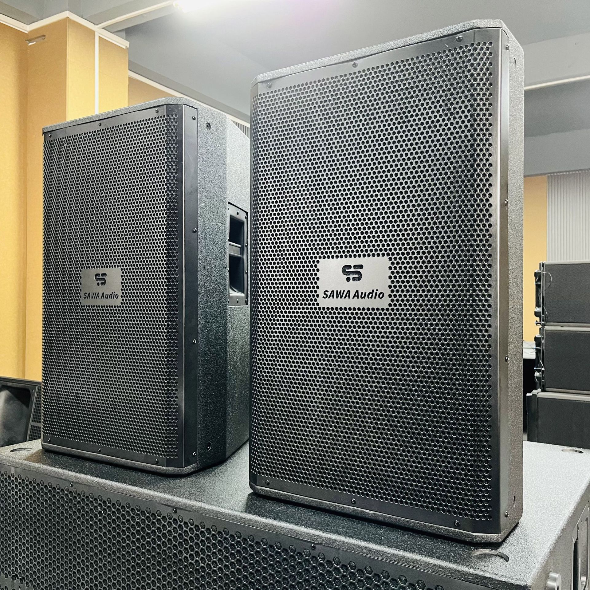 Sistema de sonido de escenario al aire libre de 15 pulgadas para instalación de equipos de sonido de conferencias de hotel