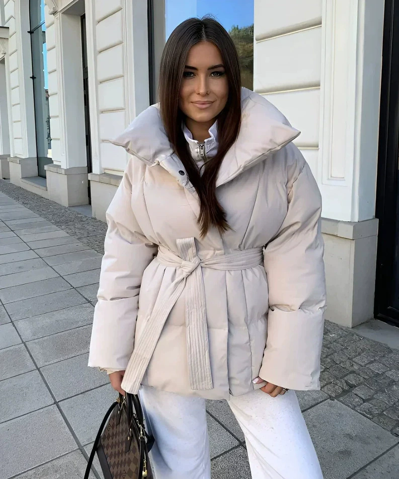 Держаться тепло поддержка, плотная длинный рукав, модная демисезонная куртка с пухом, европейский стиль