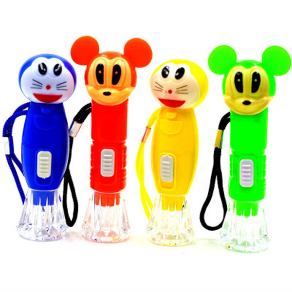 Mini linterna de dibujos animados portátil de los niños pequeños regalo Kindergarten Premio WeChat promoción noche mercado juguete