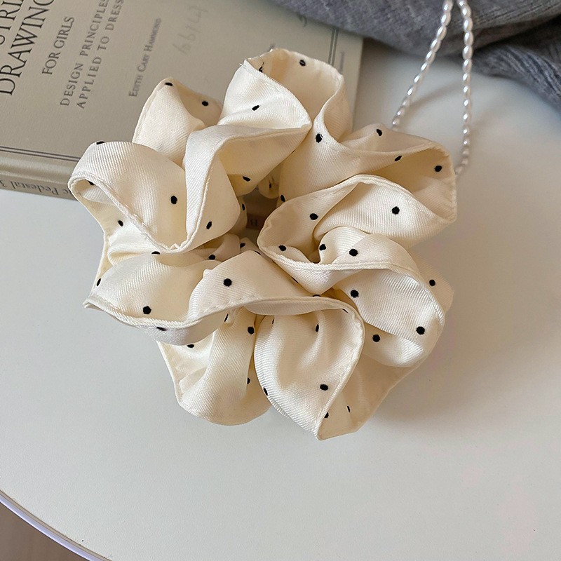 Encaje lazo para el cabello de intestino grueso de doble capa ins coreanos cuerda para el cabello de intestino grueso fresco y dulce en la parte posterior de la cabeza accesorios para el cabello femenino