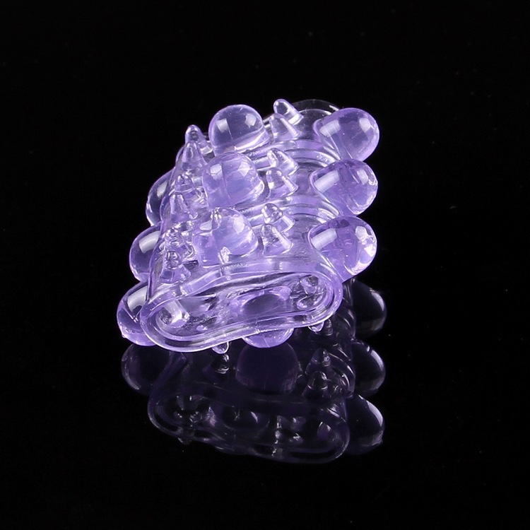Caterpillar Crystal Delay Ring TPE Locking Sun Ring Adult Toy — detail image 66
