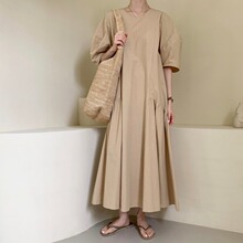 180斤休闲遮肚韩版小众连衣裙淑女潮流特色气质150斤胖子批发出口