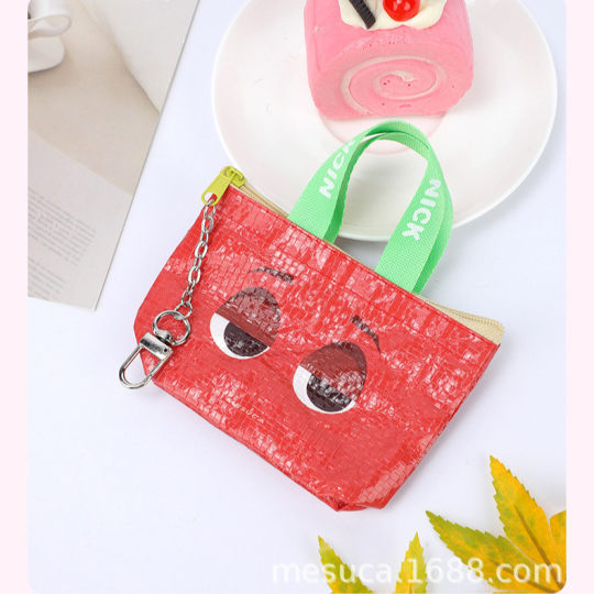 Mescal X Disney Genuine Strawberry Bear Keychain 2025 New Storage Small Bag Pendant Coin Purse