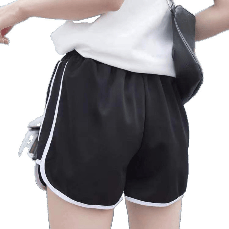 运动短裤宽松高腰夏季休闲瑜伽裤跑步居家短裤女韩版阔腿短裤睡裤|undefined