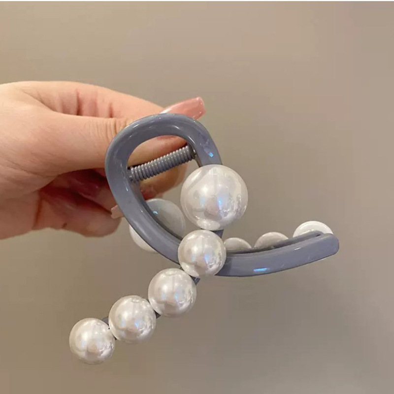 그레이 블루 펄 클립 (8cm)