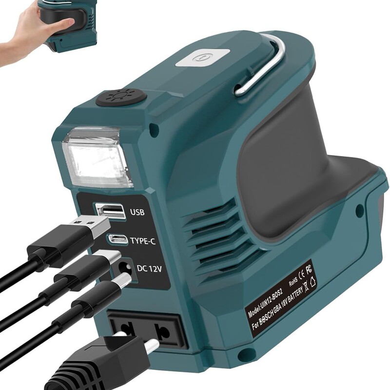 Suitable for Makita, Dewalt, Milwaukee, Liyoubi, Craftsman 14.4-18V Battery Inverters, Convenient for Camping and Outings
