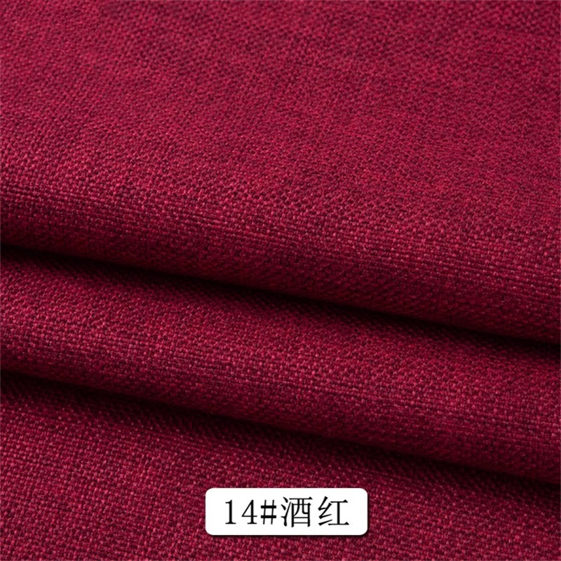 Algodón y lino, tela de mesa de color simple, tela de lino de imitación de arena, tela de lino gruesa, almohada, tela de fondo gruesa vieja