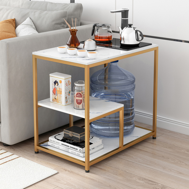 Mesa auxiliar de lujo ligero sala de estar creativa moderna simple hogar pequeño apartamento sofá gabinete lado gabinete mesa lateral mesa pequeña mesa de té
