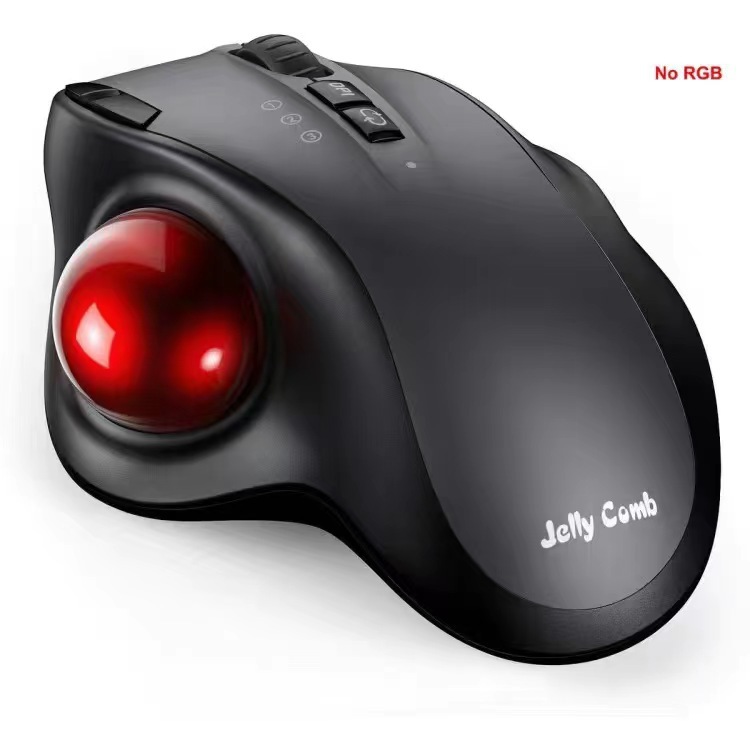 Trackball ratón recargable Bluetooth ratón 2,4g inalámbrico de doble modo luminoso aplicable portátil Tablet