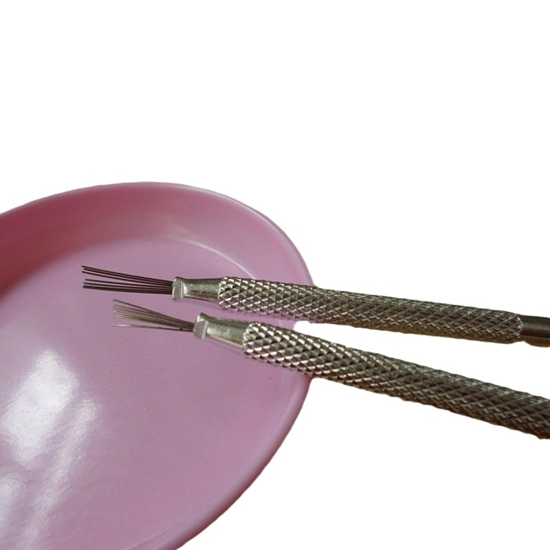 Palillo de la píldora tablero de presión de barro palo de prensado chasis de acrílico aguja de siete piezas detalle de la aguja pluma de sangría herramienta de arcilla